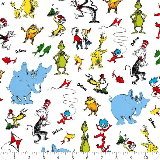 Dr. Seuss - Celebrate Seuss - Character Toss - White - by Robert Kaufman