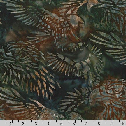 Batik - Robert Kaufman Lunn Studio for Artisan Batiks – Wildlife Sanctuary 3 - Eagles - Earth