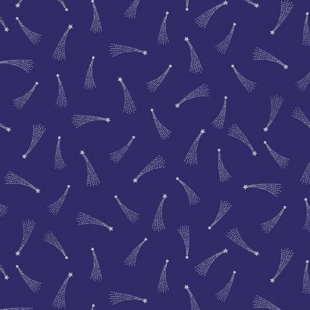 Mystical by Elena Essex for Cotton + Steel - Midnight Blue Metallic