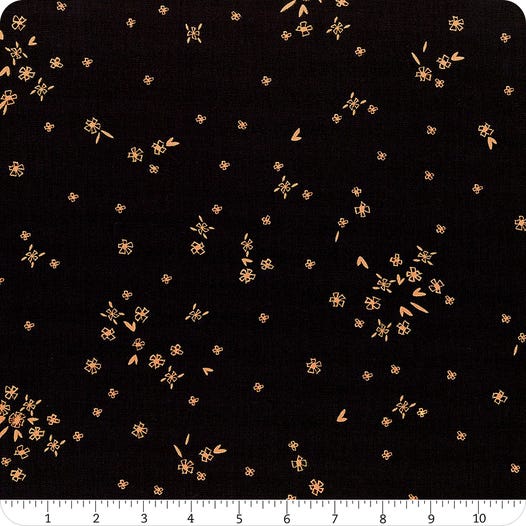 Ruby Star Society by Moda - First Light Collection - Black and Metallic Gold