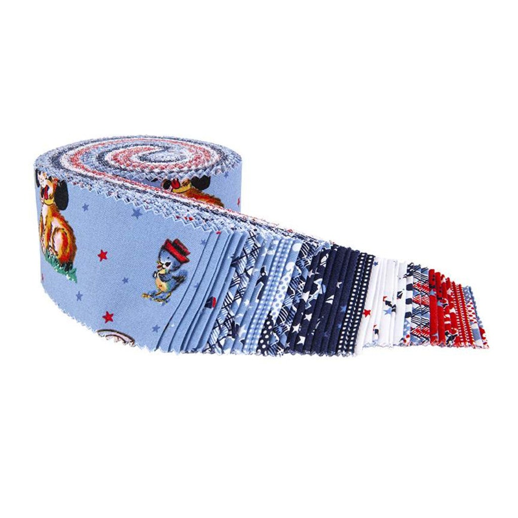 Riley Blake - Set Sail America - part of the Cottage Mama Collection - 2.5 inch strips, 40pcs - Jelly Roll