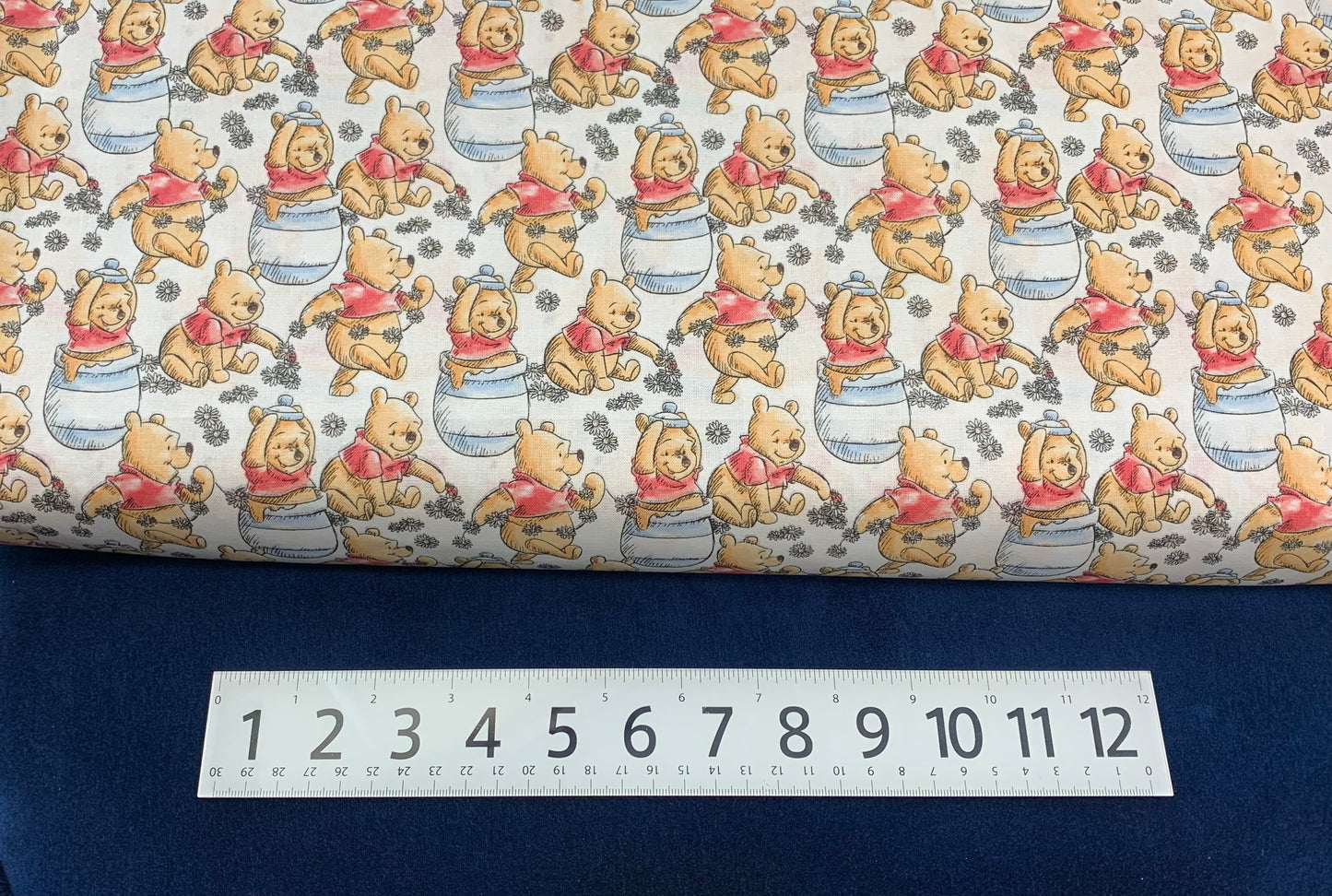 Last Cut from Bolt - 35.5" x Width of fabric - Disney - Classic - Winnie the Pooh Playing