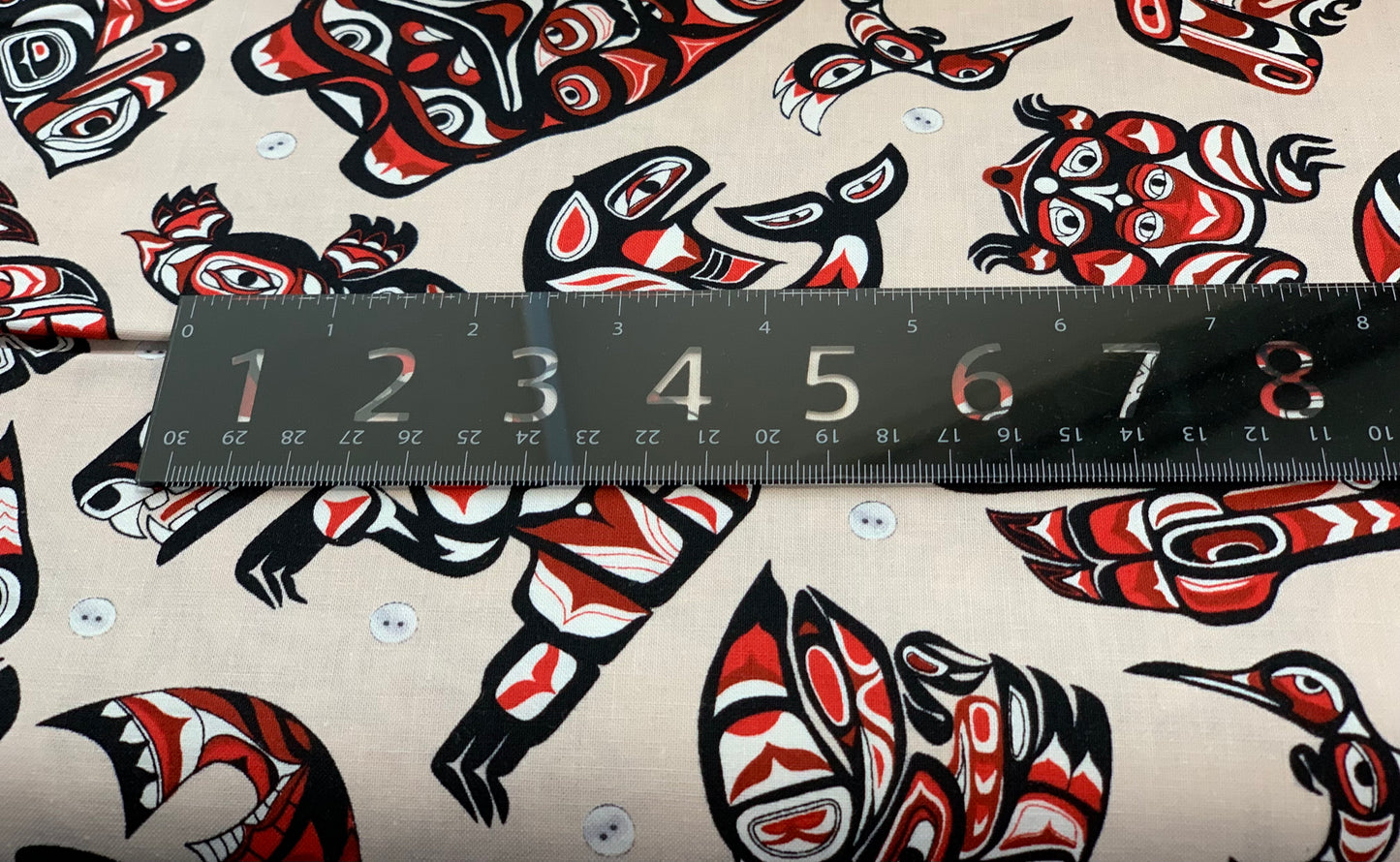Back in Stock - Indigenous Spirit - Elizabeth Studios - Cream/Red