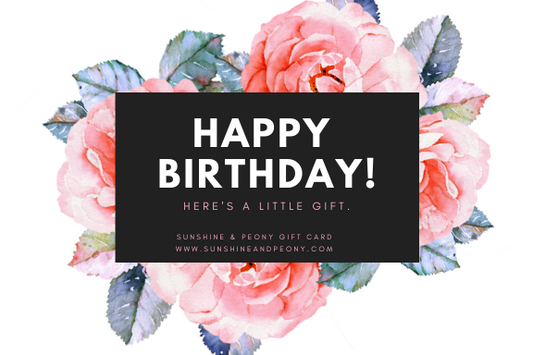 Sunshine & Peony Gift card