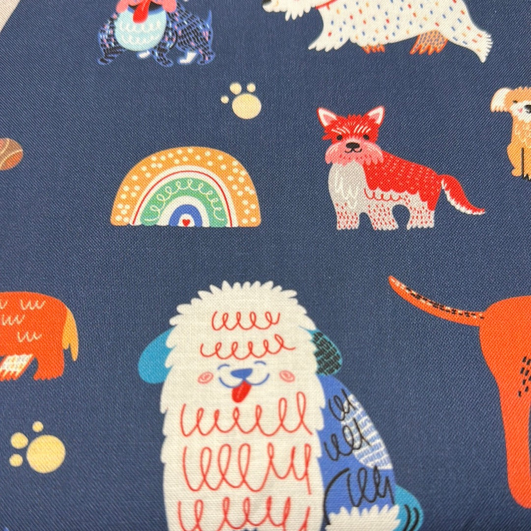 Moustaches et queues - Teckels (Weiner Dogs) dans Pulls on Navy - par Robert Kaufman