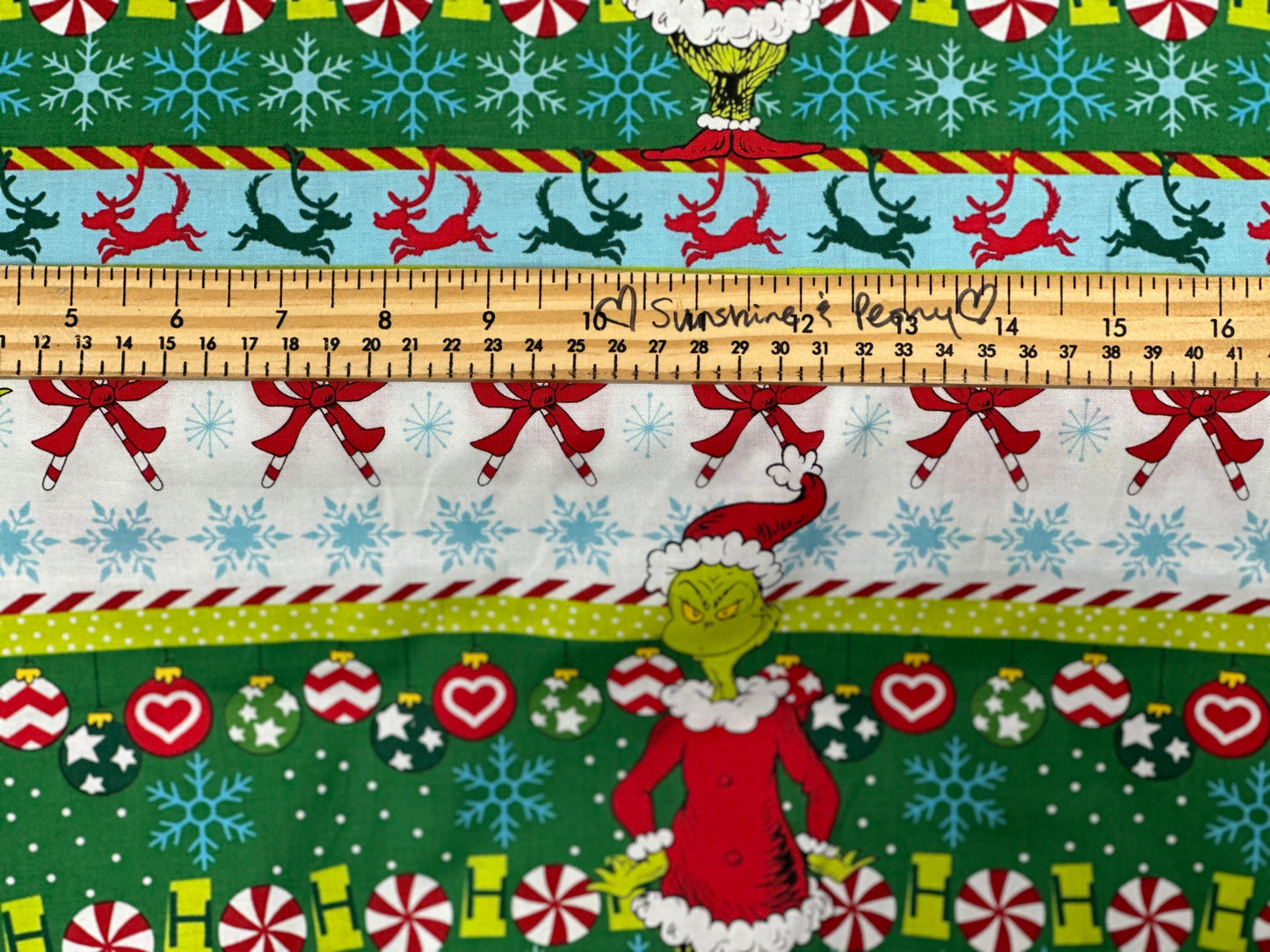Robert Kaufman - Dr. Seuss - Christmas - How the Grinch Stole Christmas - Christmas border stripe