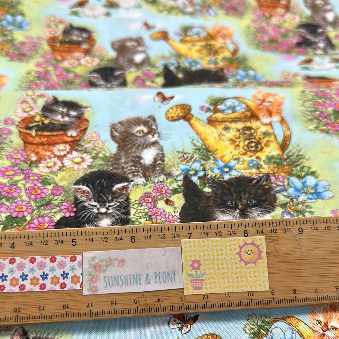 Kitty's Garden - Cats in the Spring - Flowers - Robert Kaufman