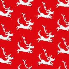 Robert Kaufman - Dr. Seuss - Christmas - How the Grinch Stole Christmas - Max the Dog Silhouette on Red