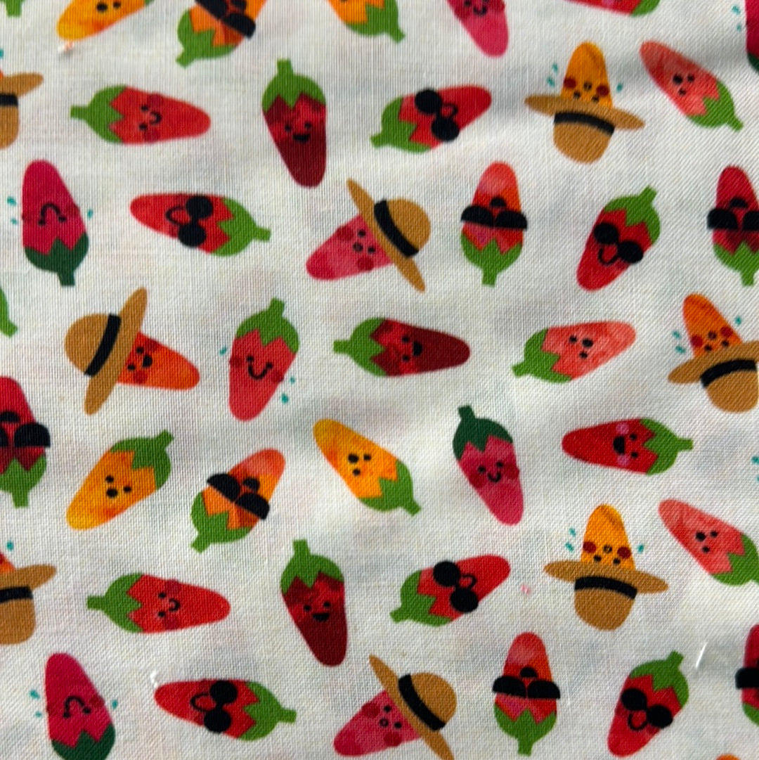 Back in stock - Chili Smiles - Farm to Table - Peppers - by Ann Kelle Designs for Robert Kaufman