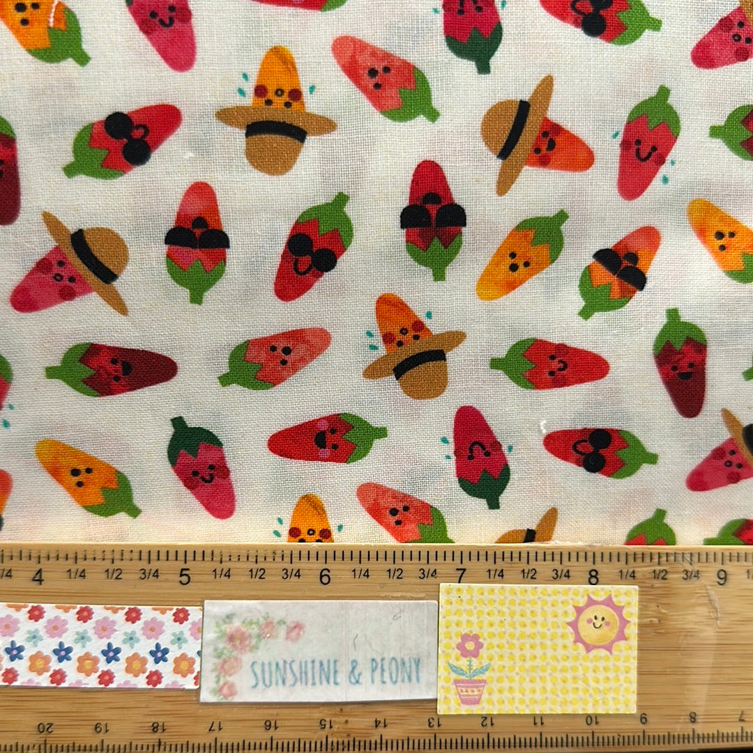 Back in stock - Chili Smiles - Farm to Table - Peppers - by Ann Kelle Designs for Robert Kaufman
