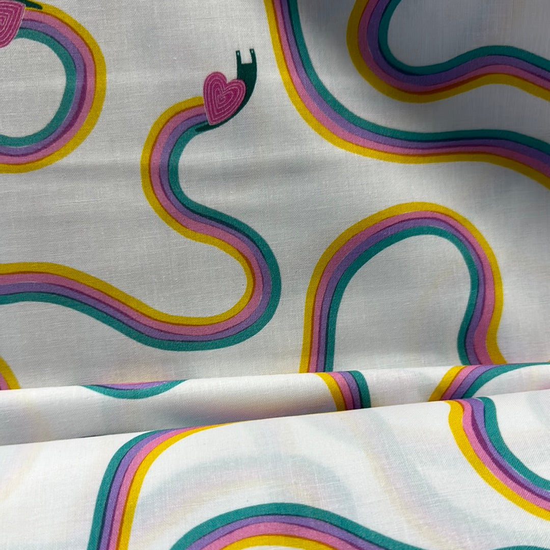 Robert Kaufman - Escargot for it - Snail Stripe - Sweet