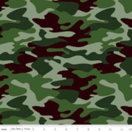 Last Half Yard - Riley Blake - Nobody Fights Alone - Camo Green