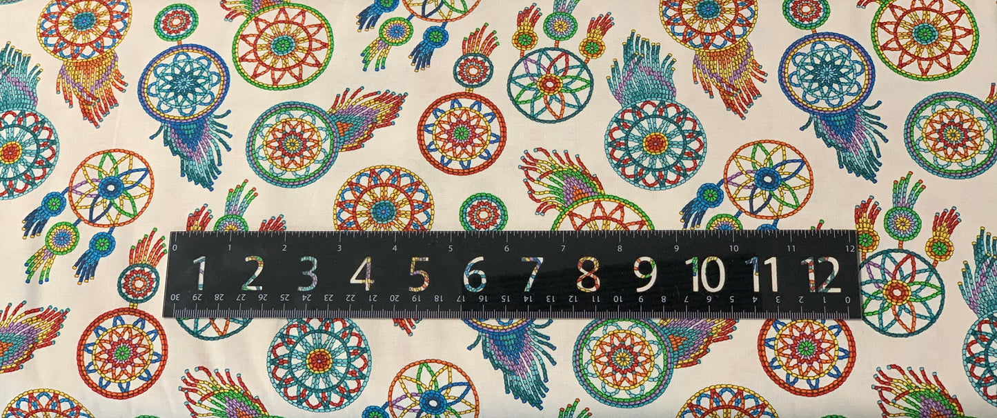Back in stock - Dream Catcher - Elizabeth Studios - Cream - Priced per half Metre