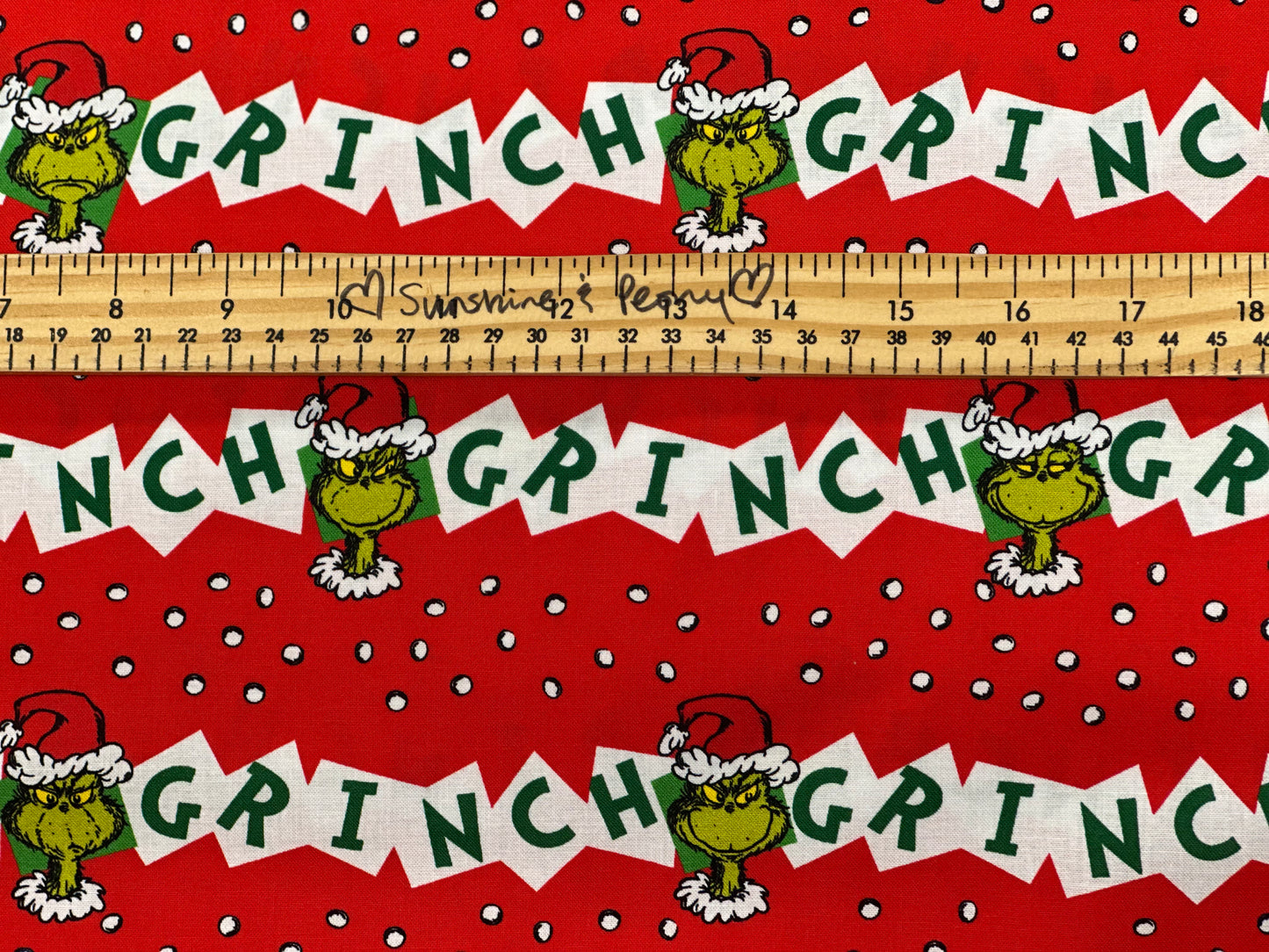Robert Kaufman - Dr. Seuss - Christmas - How the Grinch Stole Christmas - Holiday Stripe Grinch - Red