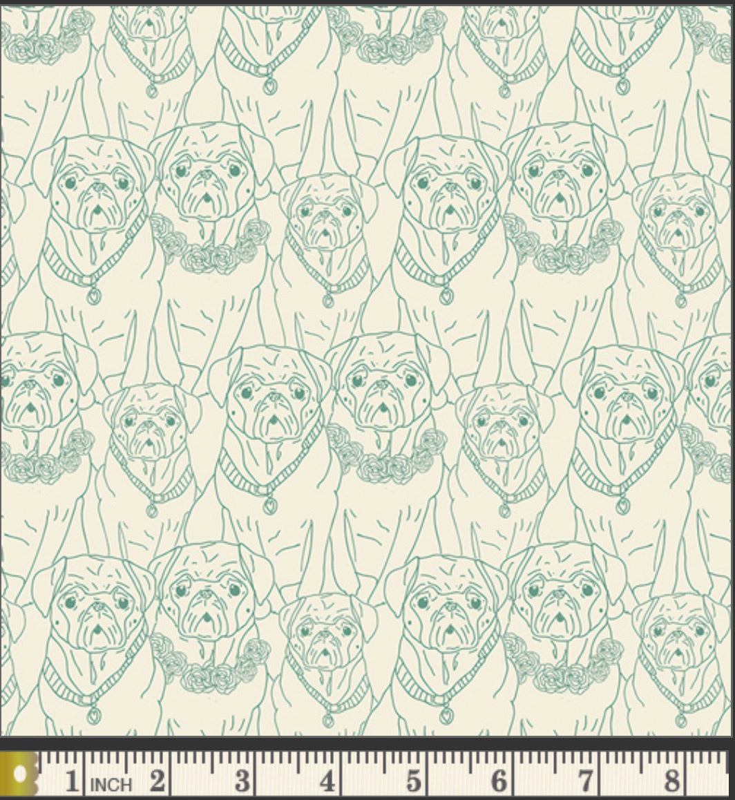 Knit - Art Gallery Fabric Joie de Vivre - Pugs