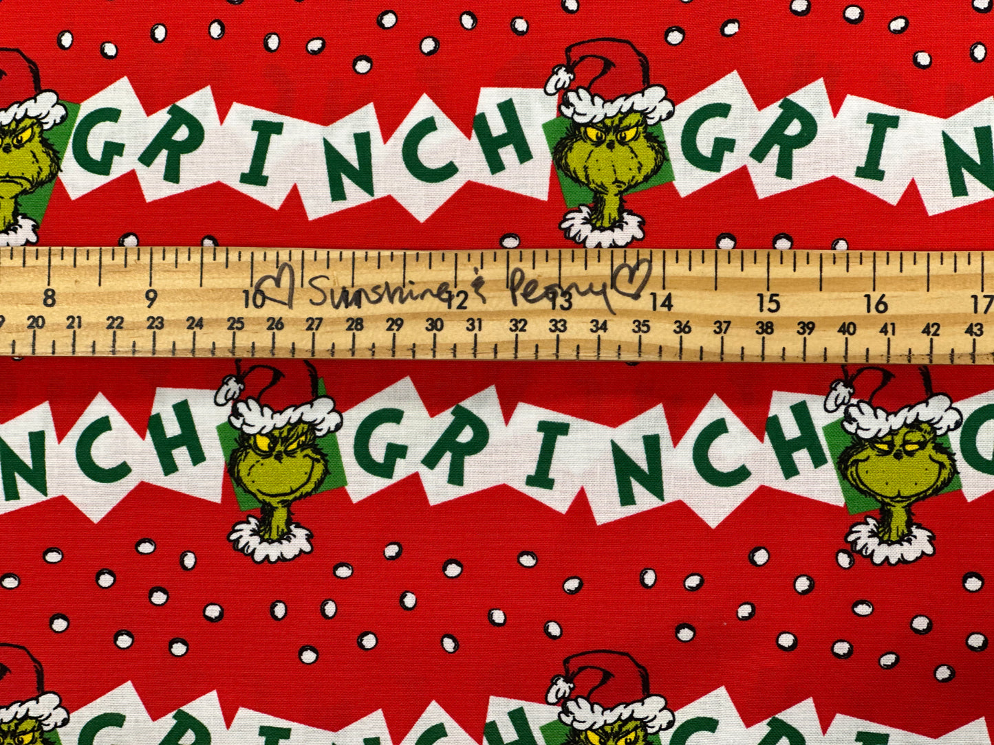 Robert Kaufman - Dr. Seuss - Christmas - How the Grinch Stole Christmas - Holiday Stripe Grinch - Red