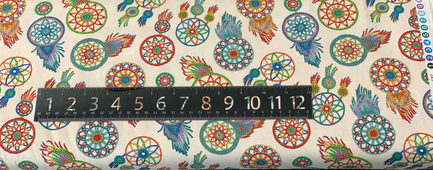 Back in stock - Dream Catcher - Elizabeth Studios - Cream - Priced per half Metre