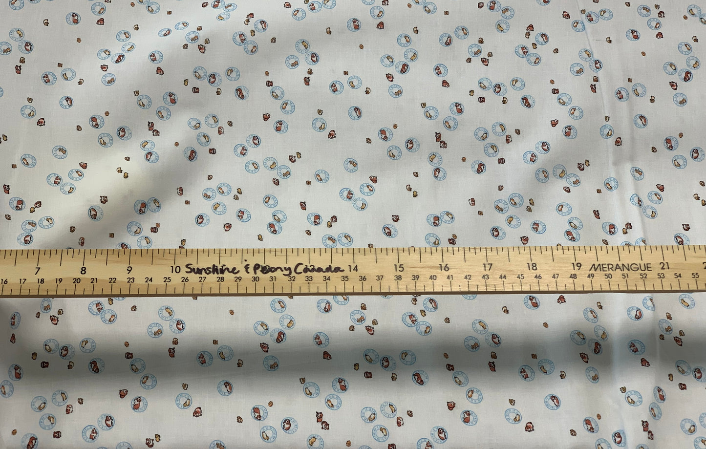 Robert Kaufman - Hamsters and Hamster Wheels - White - Wishwell Petit by Vanessa Lillrose & Linda Fitch Collection