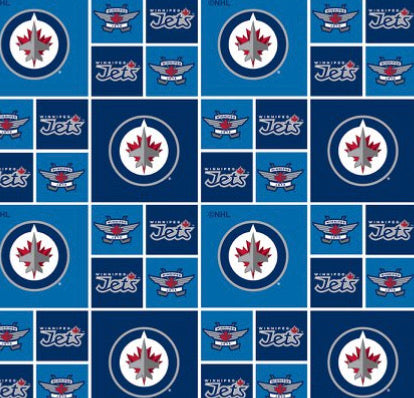NHL Hockey Teams - Winnipeg Jets - Quilting Cotton - Half Metre