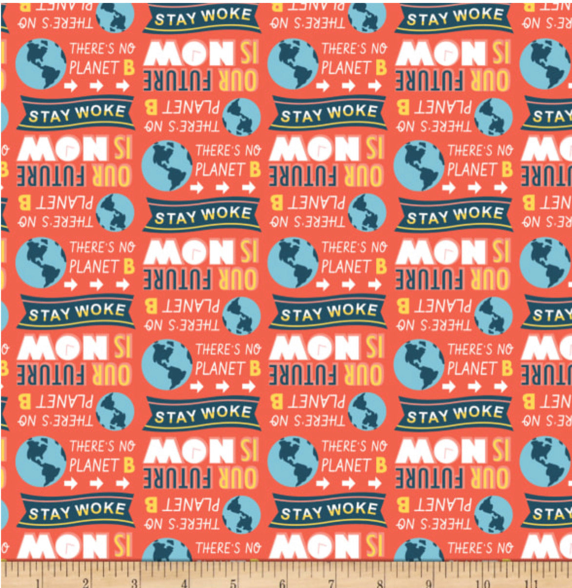 Tissus Camelot - Stay Woke - Plus forts ensemble - Rouge