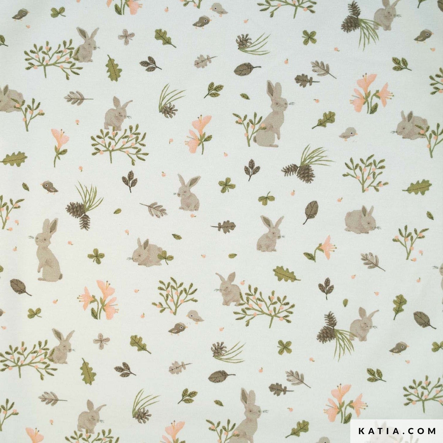 Knit - Katia Fabrics - Rabbits on Pastel Green - Jersey