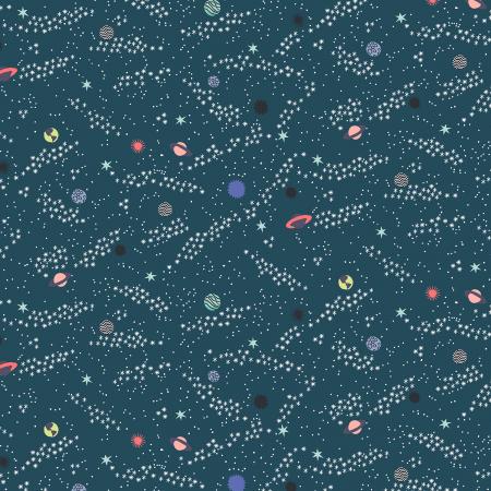 Across The Universe - Rogue Planets - Cotton + Steel - Teal