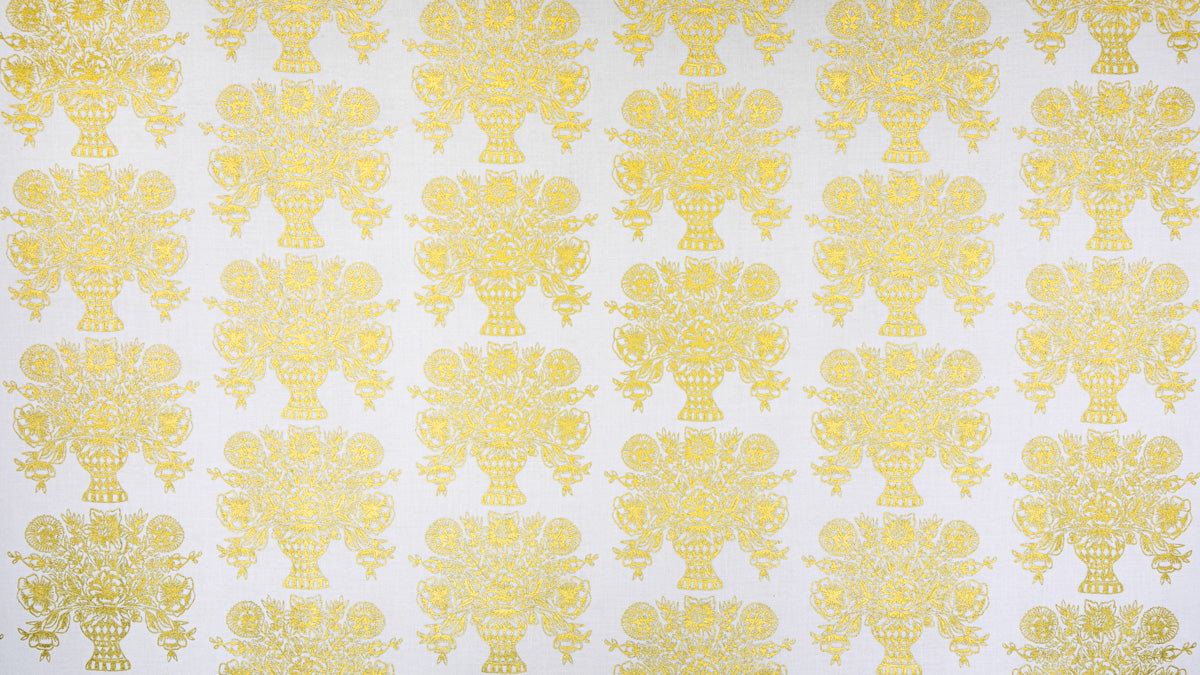 Rifle Paper Co.  For Cotton + Steel  - Meadow - Gold Metallic