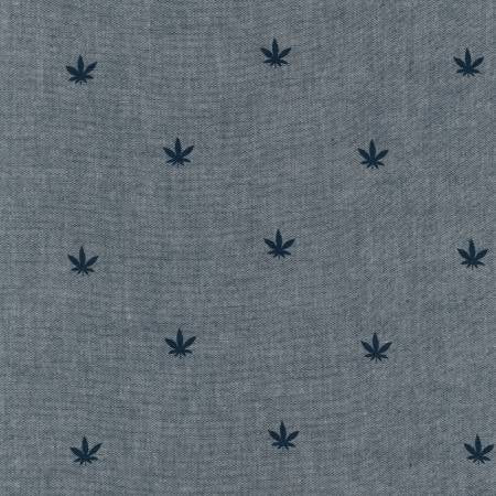 Chambray Union- American Minis by Robert Kaufman - Cannabis flowers
