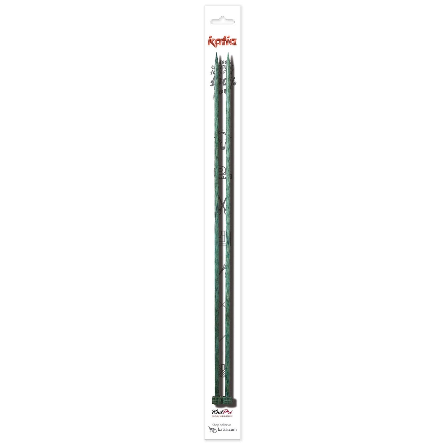 Katia - Wood Knitting Needles - 40 Cm - Number 5
