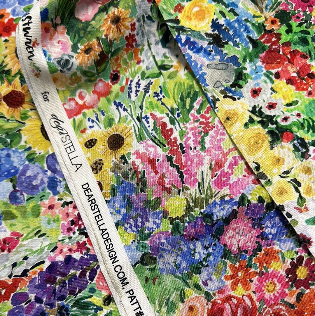 Last cut from bolt - 18.5" x width of fabric - Dear Stella  - Summer Garden - Multi - Chasing the Sun