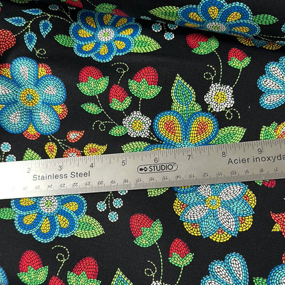 Canvas - Beaded Strawberry - Tucson Canvas by Elizabeth Studios Collection -  Black