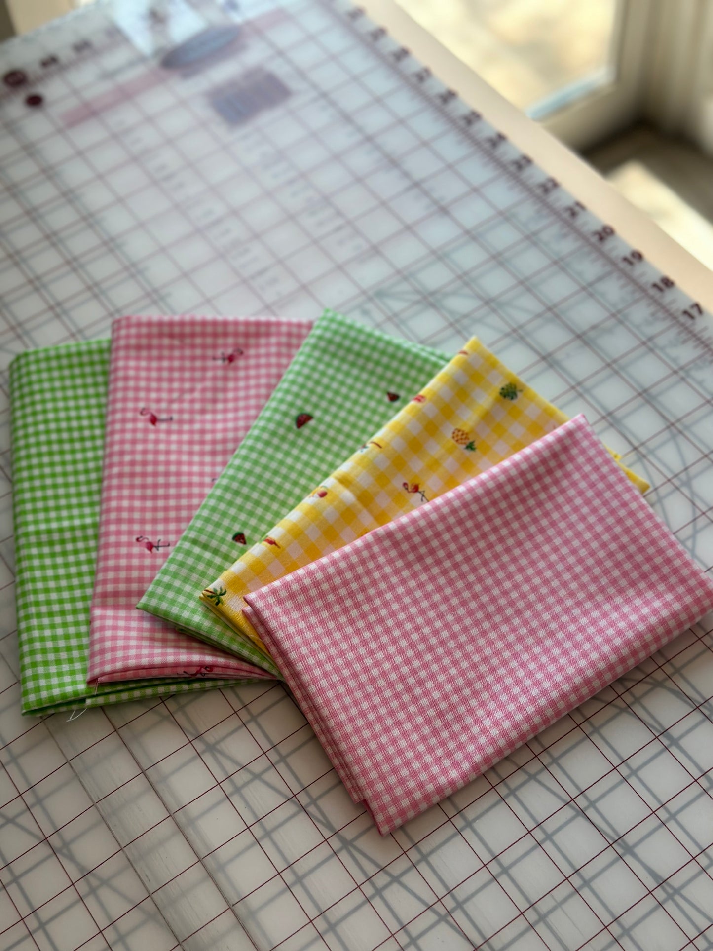 Summer Splash - Gingham  - Fat Quarter Bundle