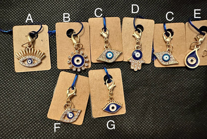 Stitch Markers - Enamel Evil Eye Charms