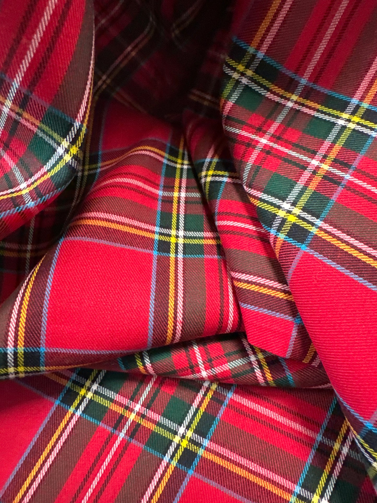 House of Wales Plaid Collection by Robert Kaufman - Red - Priced per half metre