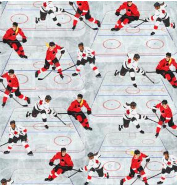 Hockey - Down the Ice  - Grey -  Canada's Game 2 -  For JN Harper by Robert Kaufman