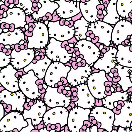 Pink Packed Hello Kitty - Priced per half metre