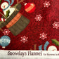 Snow Days - Santa Hat - Red - Flannel -  By Bonnie Sullivan for Maywood
