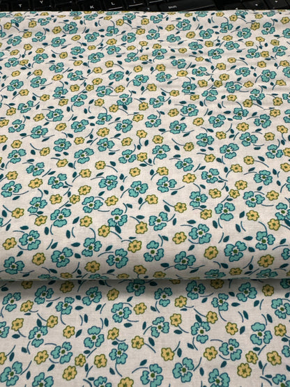 Robert Kaufman - Flowerhouse Little Blossoms - Azure - Priced per Half Metre