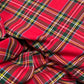 House of Wales Plaid Collection by Robert Kaufman - Red - Priced per half metre