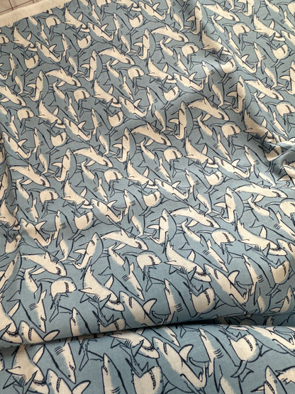 Dear Stella -  Bootylicious Collection - Starlight Sharks - priced per half metre