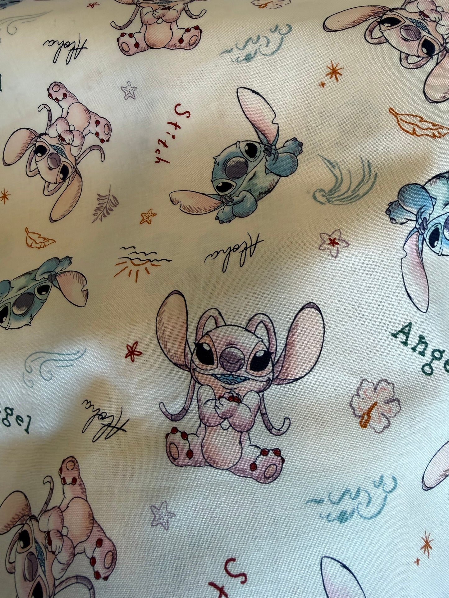 Springs Creative - Stitch and Angel Sketch  - Priced per half metre