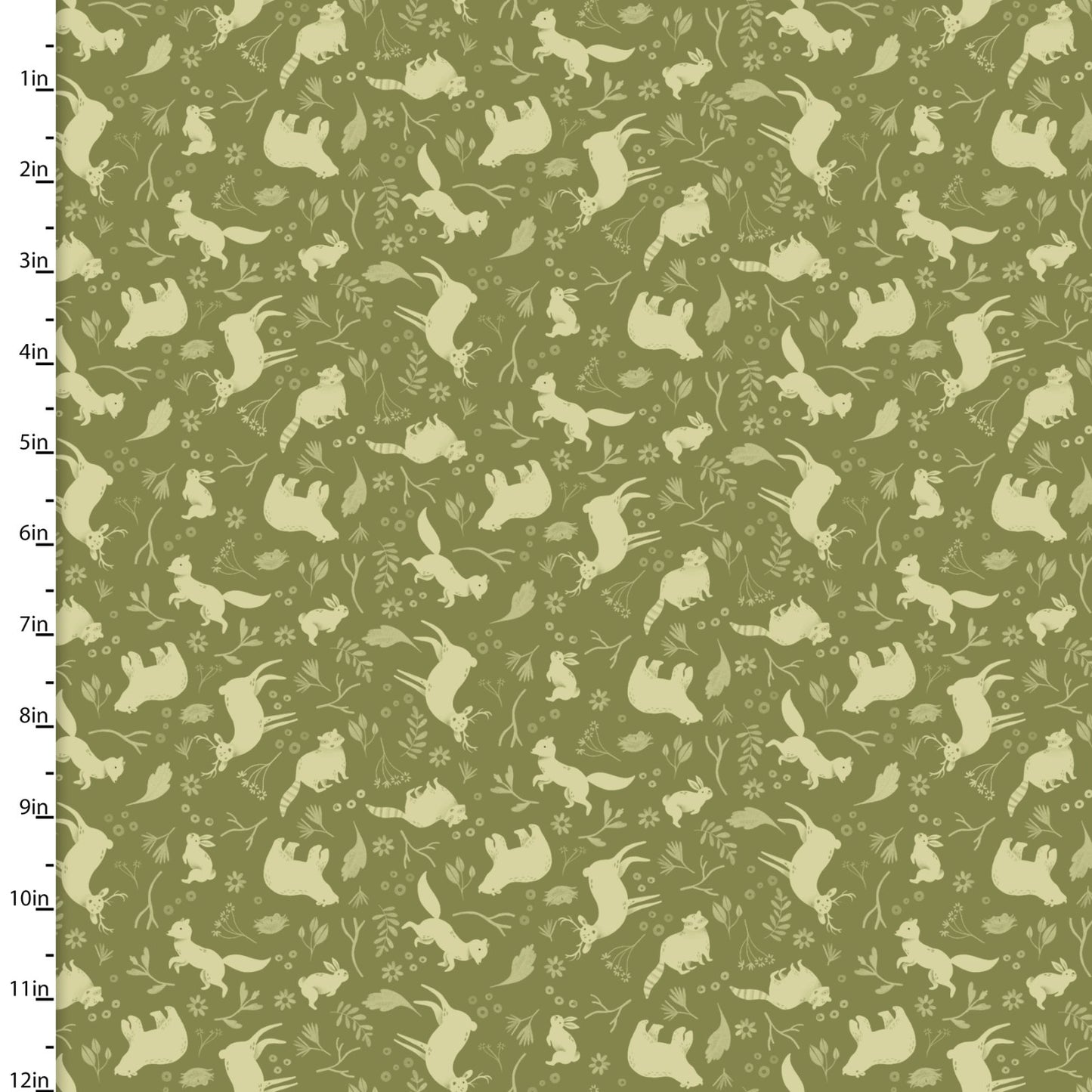 3 Wishes Fabric - Cozy Forest - Green
