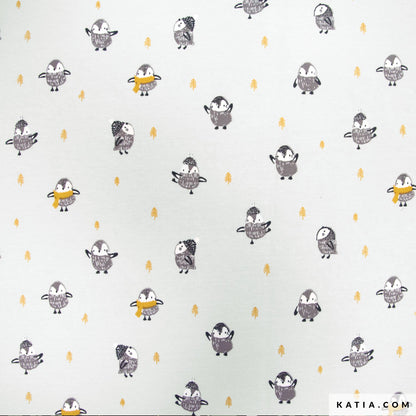 Tricot - Katia Fabrics - Penguins Dance- Sweat Melange - Prix au demi-mètre