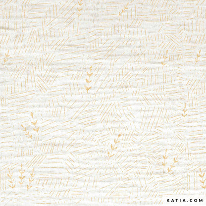 Katia - Mousseline Gold Collection   - Double Gauze - Gold Wheat Field - Metallic - Sold by the half Metre