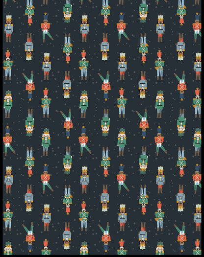 Last cut from bolt - 27.5" x width of fabric - Dear Stella  - Nutcracker - Nutters - Phantom