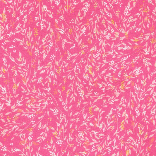 Robert Kaufman Fabrics - Unicorn Meadow - Pink  - petit floral/meadow grass - Sold by the half metre