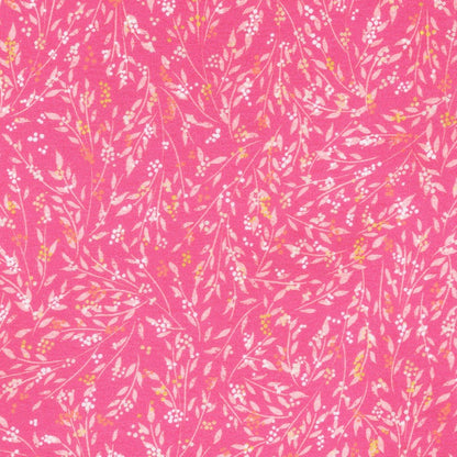 Robert Kaufman Fabrics - Unicorn Meadow - Pink  - petit floral/meadow grass - Sold by the half metre