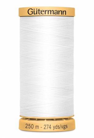 GÜTERMANN - 100% Cotton Thread - White - 250 M