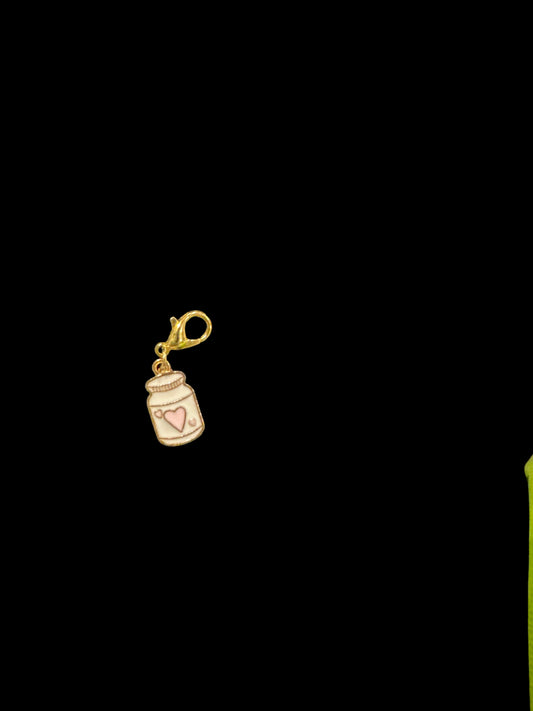 Stitch Marker / Zipper pull - Charm - Little Jar of Love