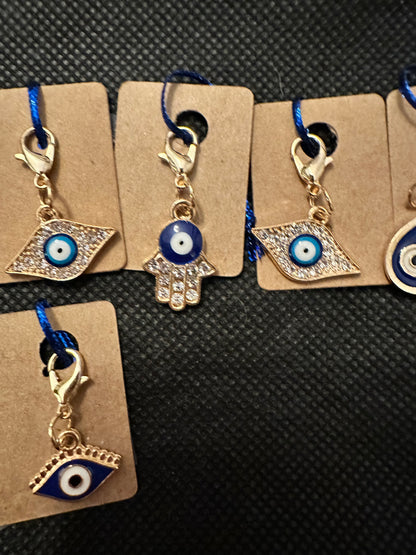 Stitch Markers - Enamel Evil Eye Charms